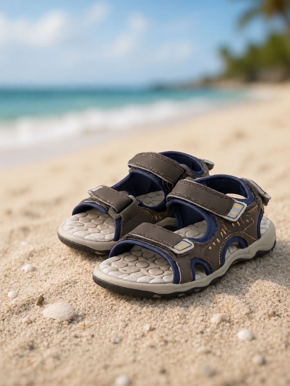 Eddie Bauer Toddler Sport Sandals Brown/Navy Size 8M